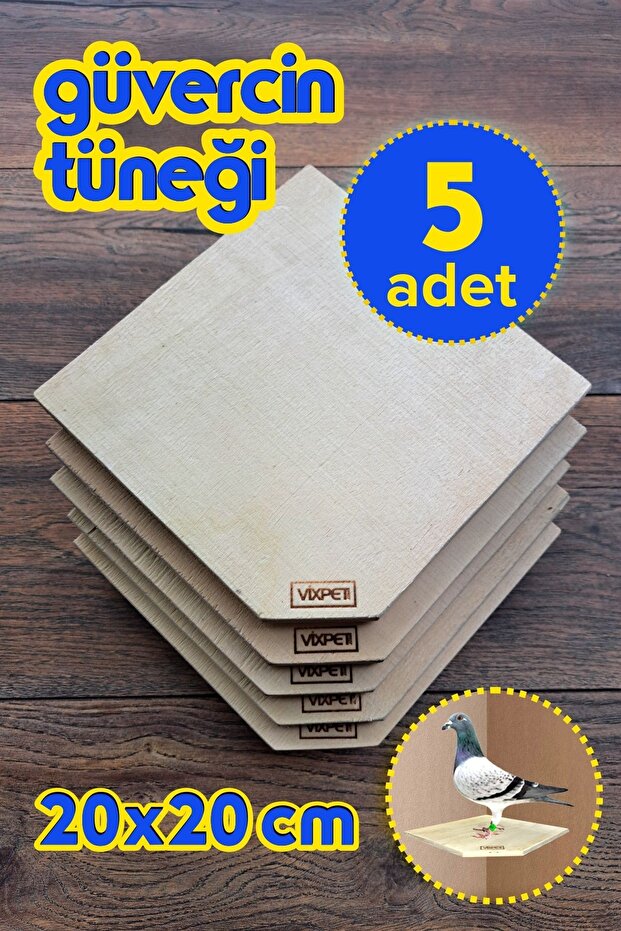Pera Corner Pigeon Perch 20X20 cm | 5 Pieces | Bekar Tüneği | Wooden Stool | Resting Place