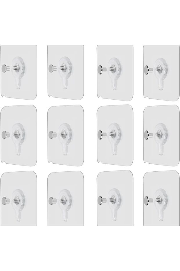 12 Pcs Super Strong Adhesive Frame Picture Hanger Adhesive Hanger Stainless Steel Kitchen Bathroom Home Du