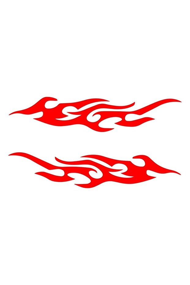 Flame pattern rearview mirror Sticker 13x4 cm
