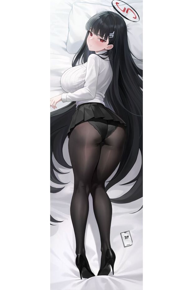 Anime Blue Archive - غطاء وسادة ريو 2 بدون نمط مطبوع عليه اتجاه واحد