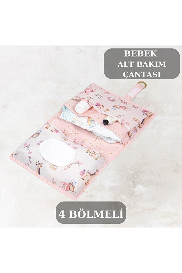 Baby Diaper Nursing Bag Multi-Compartment Wet Wipes Diaper Organizing Organizer