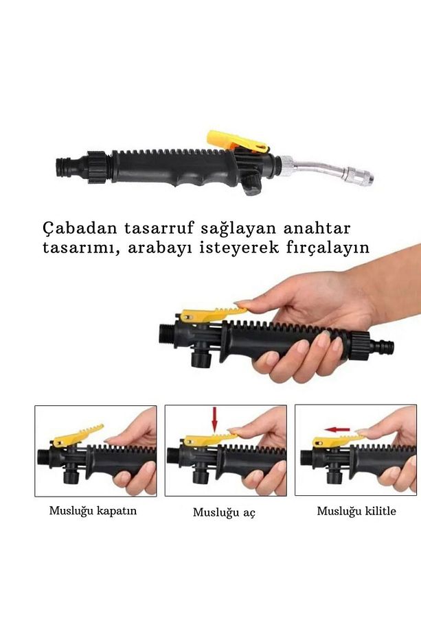 30cm Bahçe Sulama Yüksek Basınçlı Su Tabancası Oto Yıkama Ve Sulama Püskürtme Tabancası - 6