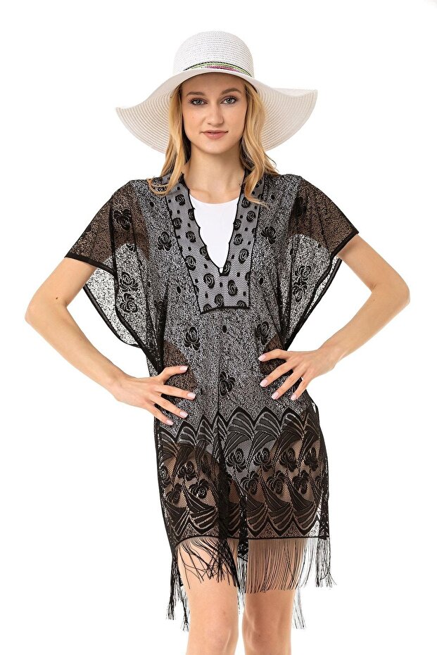 Black Pareo with Mesh - 3