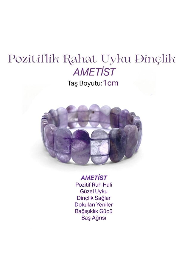 Amethyst Natural Stone Wide Cut Rolex Bracelet