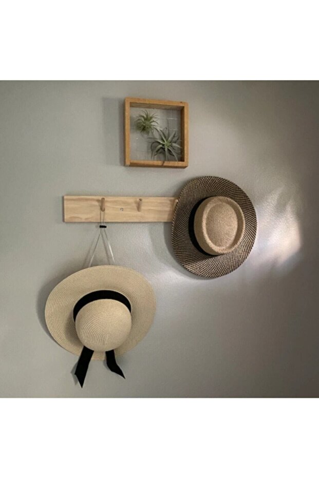 Ahşap Modern Duvar Askılık - 2