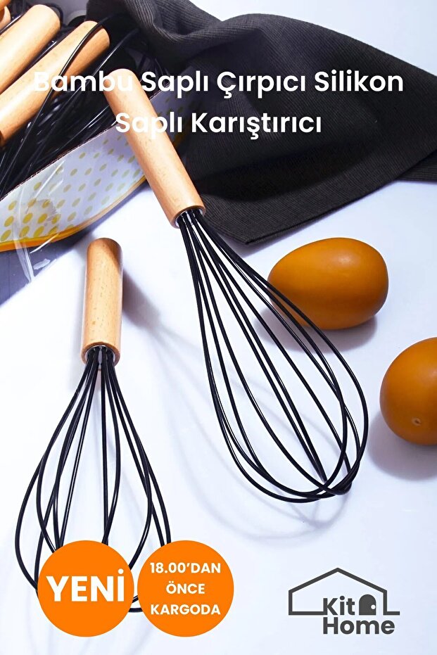 Bamboo and Silicone Mixer - Beater Handle Design