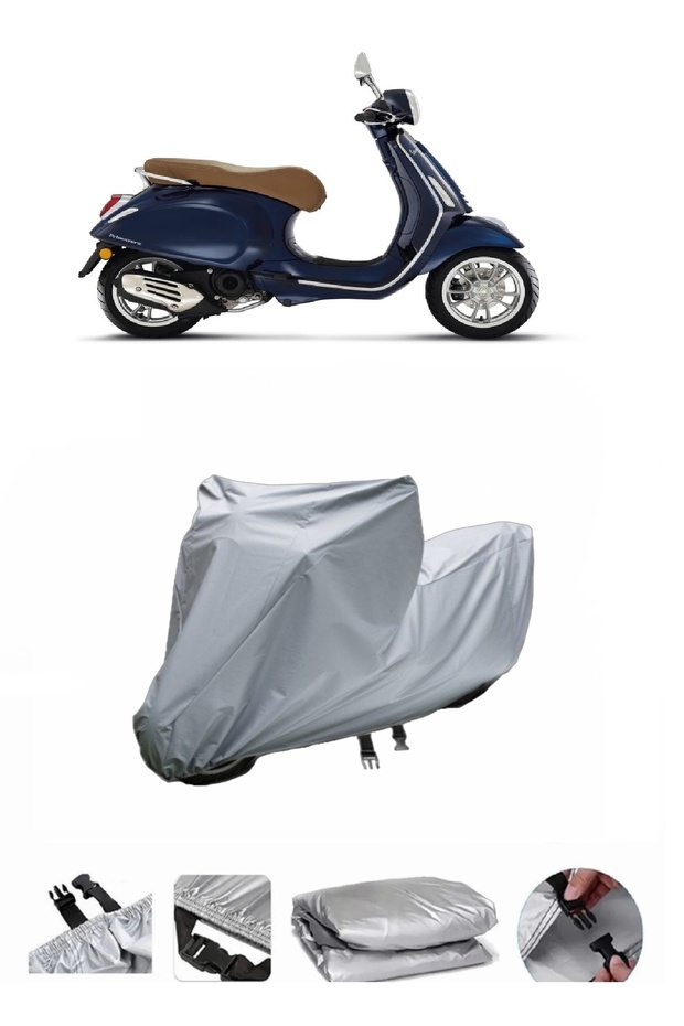 Ultra-thick motorcycle cover compatible with Vespa Primavera 50 Bag bag.