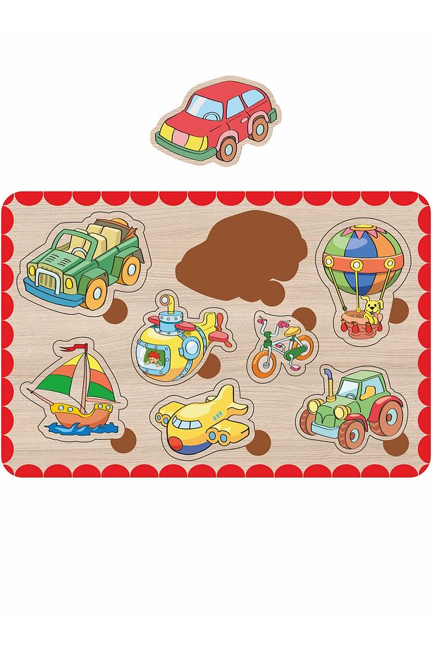 Sevimli Taşıtlar, Araba, Traktör, Uçak Bultak Ahşap Puzzle - 2