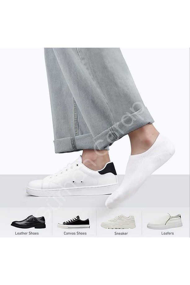 10 çift Unisex Görünmez Çorap Spor Ayakkabı Çorabı Pamuklu - 2