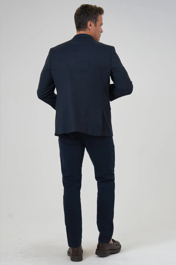 Regular Kalıp Armürlü 4 DROP Ceket - 4