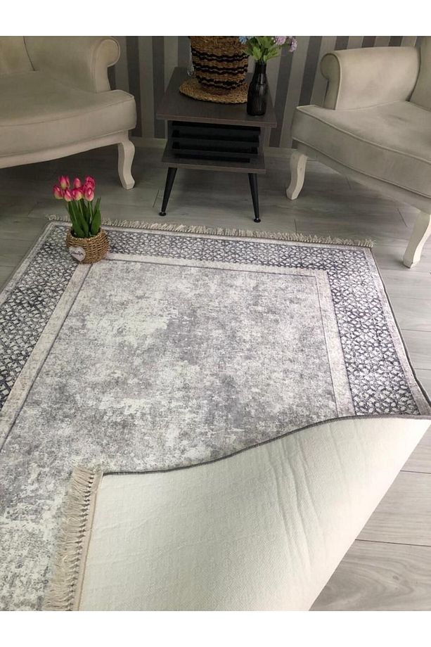 Dijital Baskı Yıkanabilir Kaymaz Taban Dekoratif Salon Mutfak Halısı Yolluk - 6