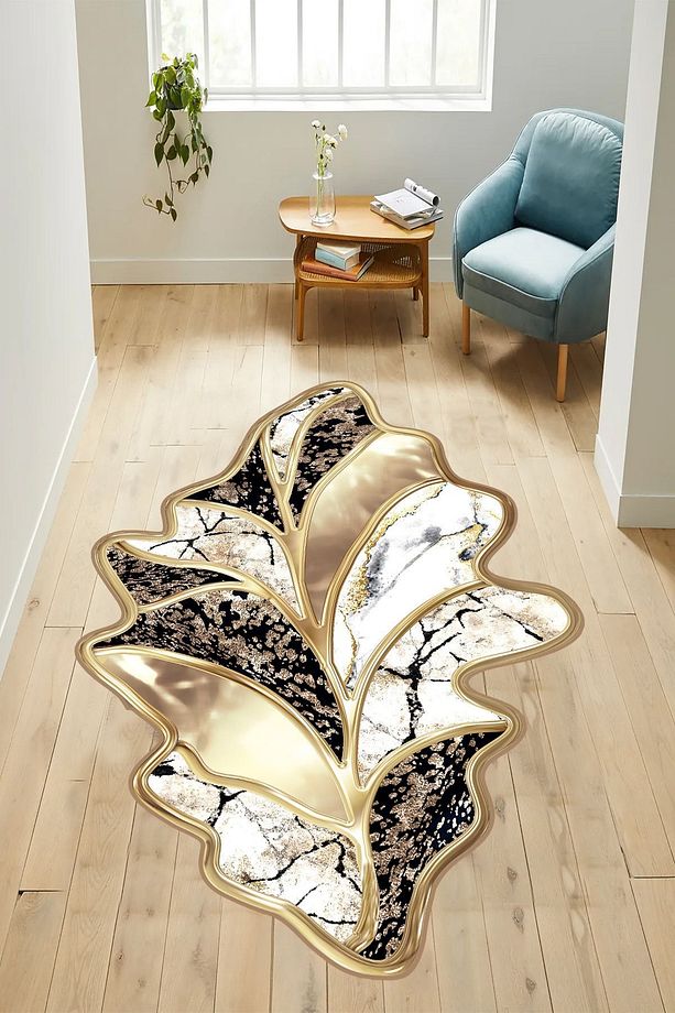 Dijital Baskı Yıkanabilir Kaymaz Taban Dekoratif Salon Mutfak Halısı Yolluk - 1