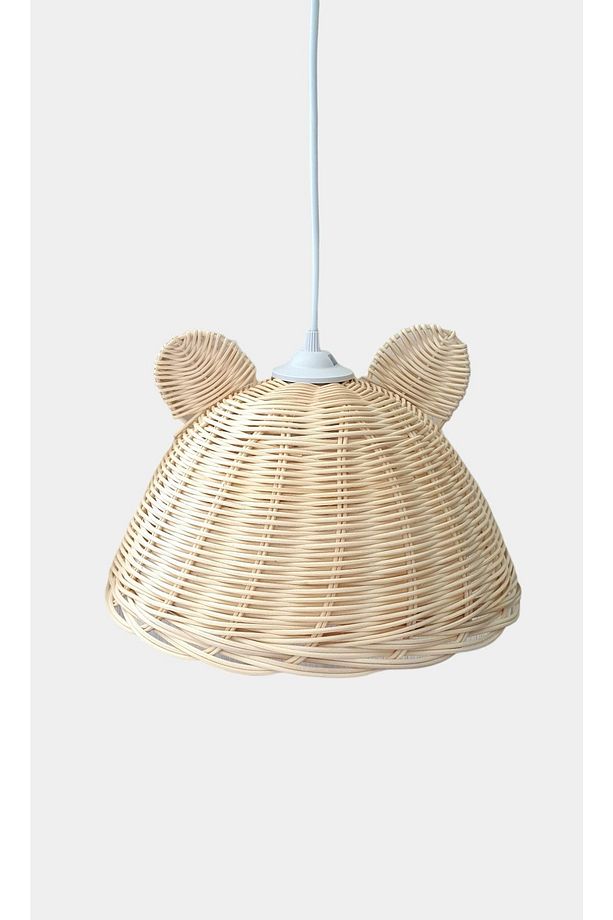 Çocuk Odası Rattan Bambu Hasır Avize, Kulaklı Avize - 2
