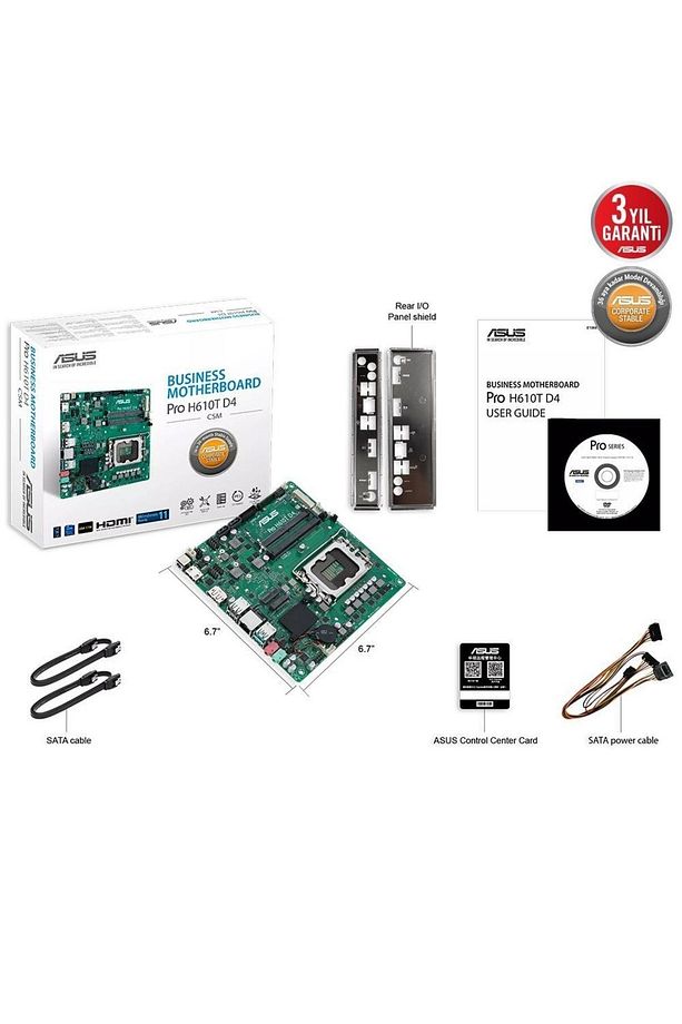 Pro H610t D4-csm Ddr4 Hdmı-dp Pcıe 4.0 1700p Mıtx Kurumsal Anakart - 6