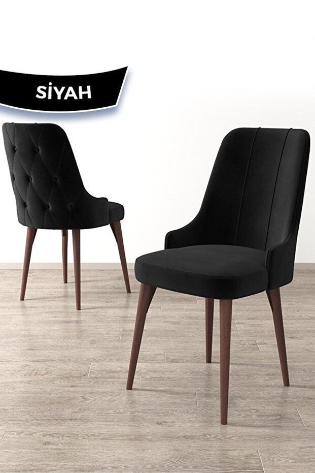 Maya Serisi, 1.sınıf Babyface Ithal Kumaş, Ceviz Gürgen Ayak, 4 Adet Cappucino Yemek Odası Sandalye - 2