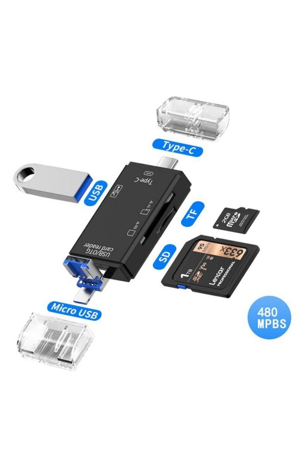 Card Reader Type-c Micro Usb Otg SD Card / Micro Sd Card Multifunctional Converter