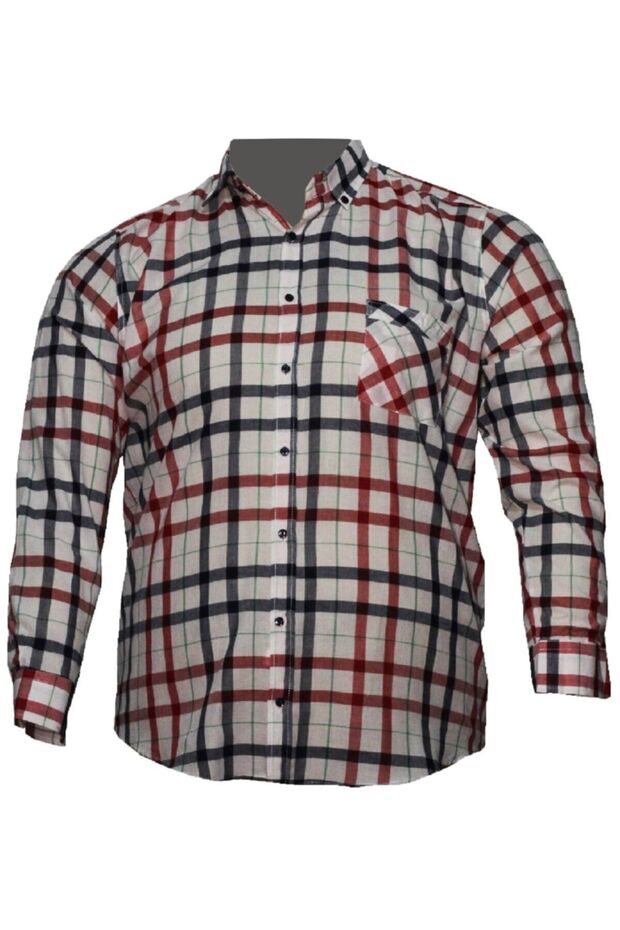 Plus Size Checkered Long Sleeve Shirt