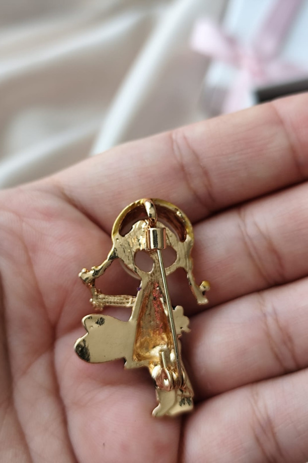 Renklerin Dansı Ressam Kız Broşu - 3