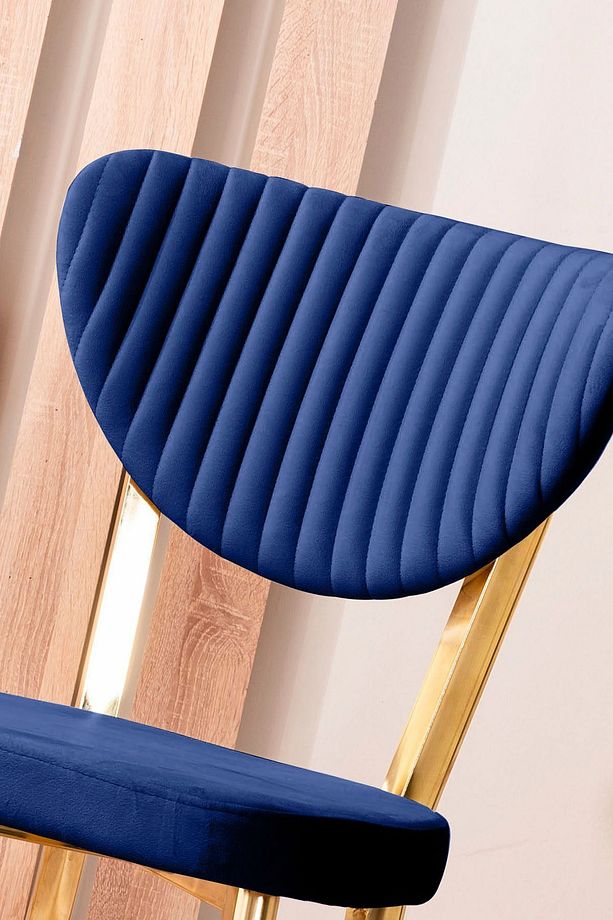 Kütük Desenli MDF Gold Elma Mutfak Masa Takımı 6 Sandalyeli Salon Yemek Masa Takımı - 4