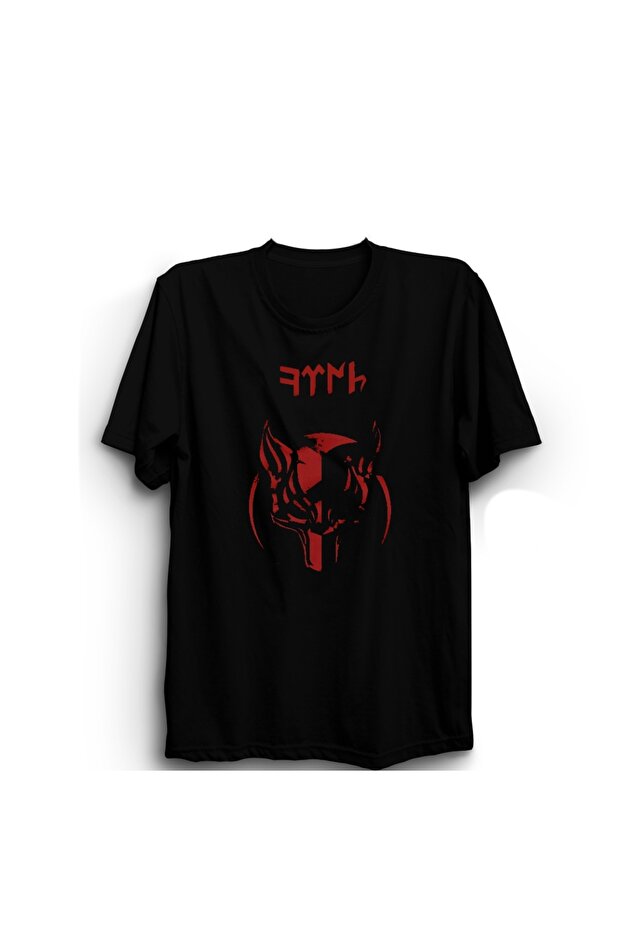 Turk, Gokturk, Wolf Red Design 100% Cotton T-shirt