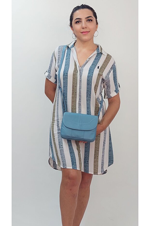 Hakiki Deri postacı çanta - 1