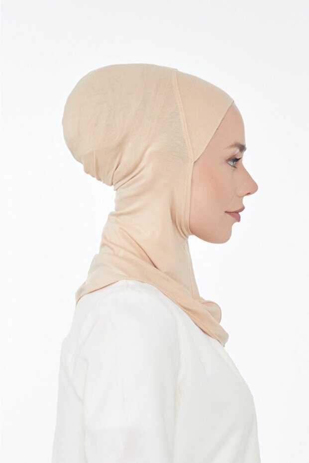 Boyunluklu Bone-açık Bej - 4