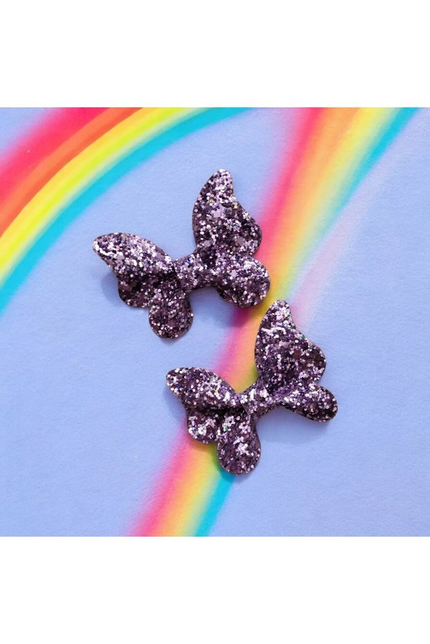 Girl Child Baby Clip Buckle 2 Pack Butterfly Clip Buckle Lilac