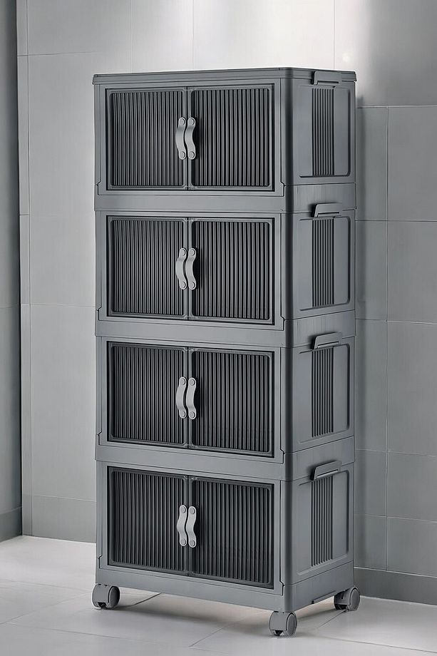 Katlanabilir Modüler Dolap 4 lü 54 cm x 31,7 cm x 127 cm - 1