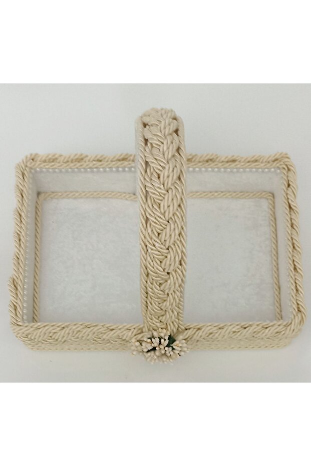 مقبض مستطيل سلة محبوكة هدية حزمة المهر - 8