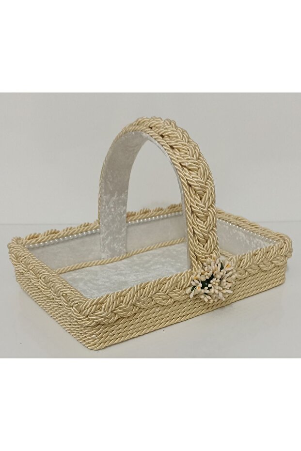 مقبض مستطيل سلة محبوكة هدية حزمة المهر - 2