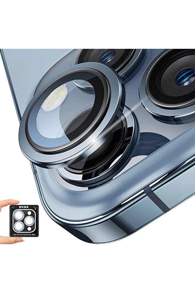 [عدسة سهلة التركيب] واقي عدسة الكاميرا من الياقوت المتوافق مع iPhone 13 Pro Max / 13 Pro، سهل التركيب مع جهاز تركيب إضافي