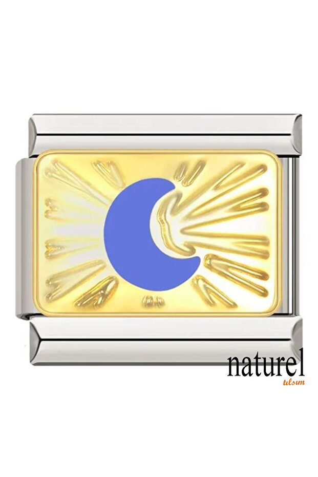 Moon Themed Italian Charm Stainless Steel 9mm