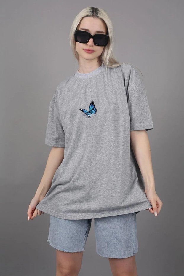 Butterfly Printed Oversize Unisex Tshirt