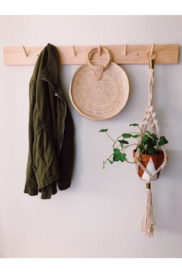 Ahşap Modern Duvar Askılık - 1