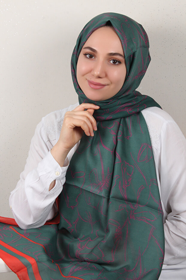 Soft Touch Şal 2777-13 Zümrüt - 3