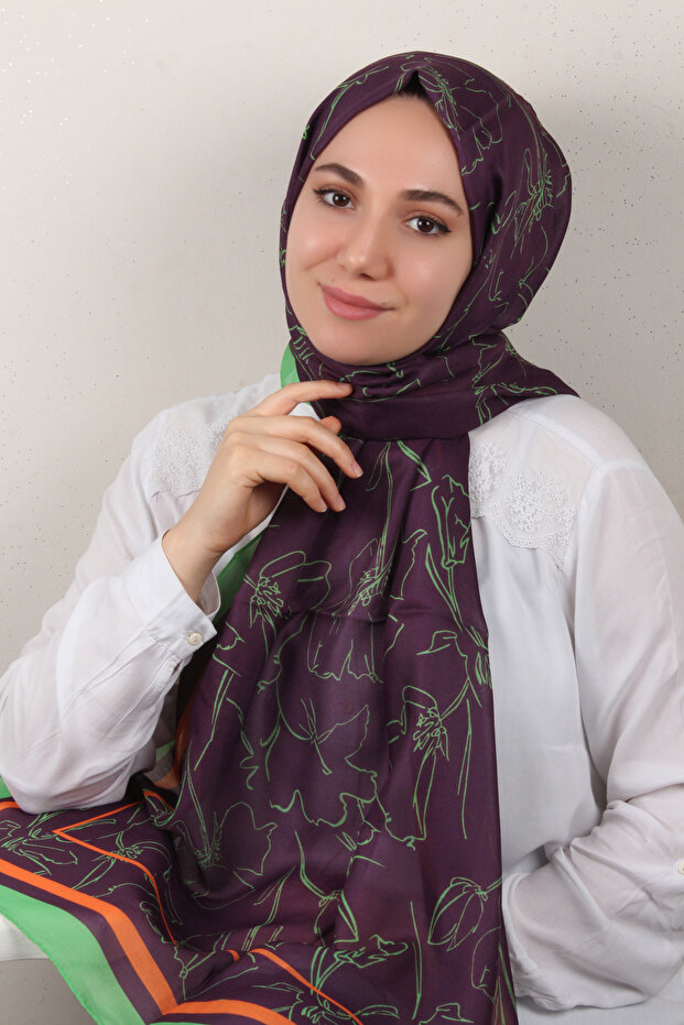 Soft Touch Şal 2777-7 Mor - 1