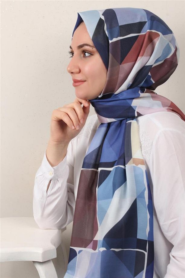 Soft Touch Şal 2751-2 Buz Mavisi - 3