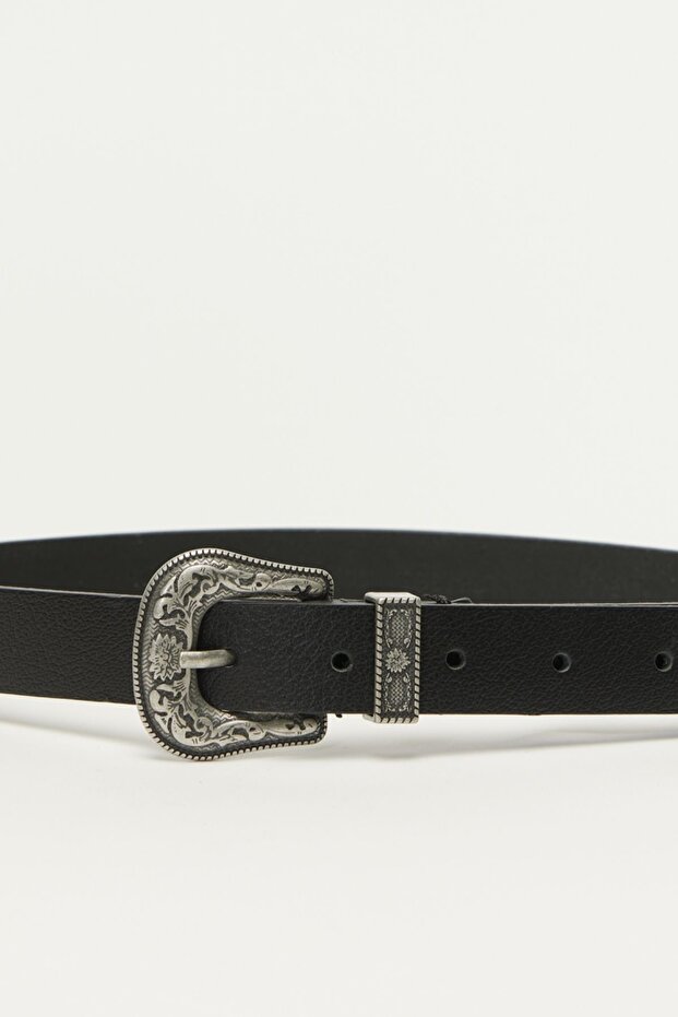 %100 Deri Siyah Kemer - 2