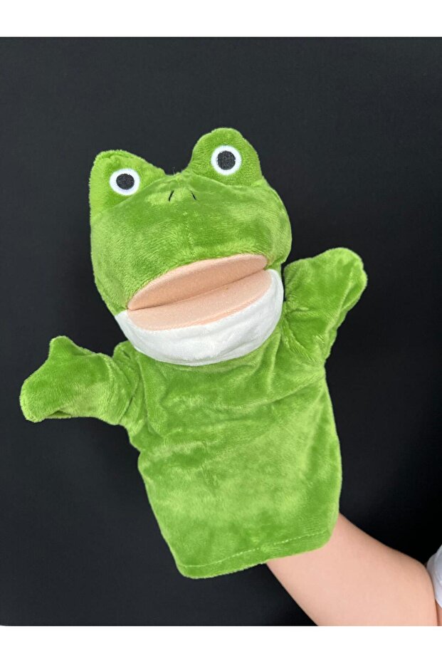 Mouth Moving Plush Donkey Elephant Frog Crocodile Giraffe Lamb Cow Duck Toy Hand Puppet