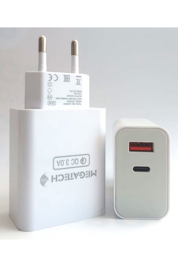 25w Pd Yüksek Hızlı Şarj Adaptörü Usb-a Usb-c Qualcomm - 1