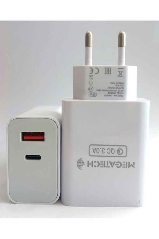 25w Pd Yüksek Hızlı Şarj Adaptörü Usb-a Usb-c Qualcomm - 3