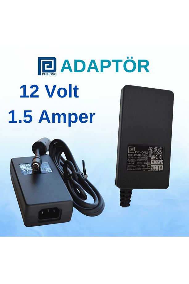 12V 1.5A 18W AC DC Güç Kaynağı Adaptörü (Giriş 100-240V, Çıkış 12 Volt 1.5 Amp) 8PİN UÇ - 1