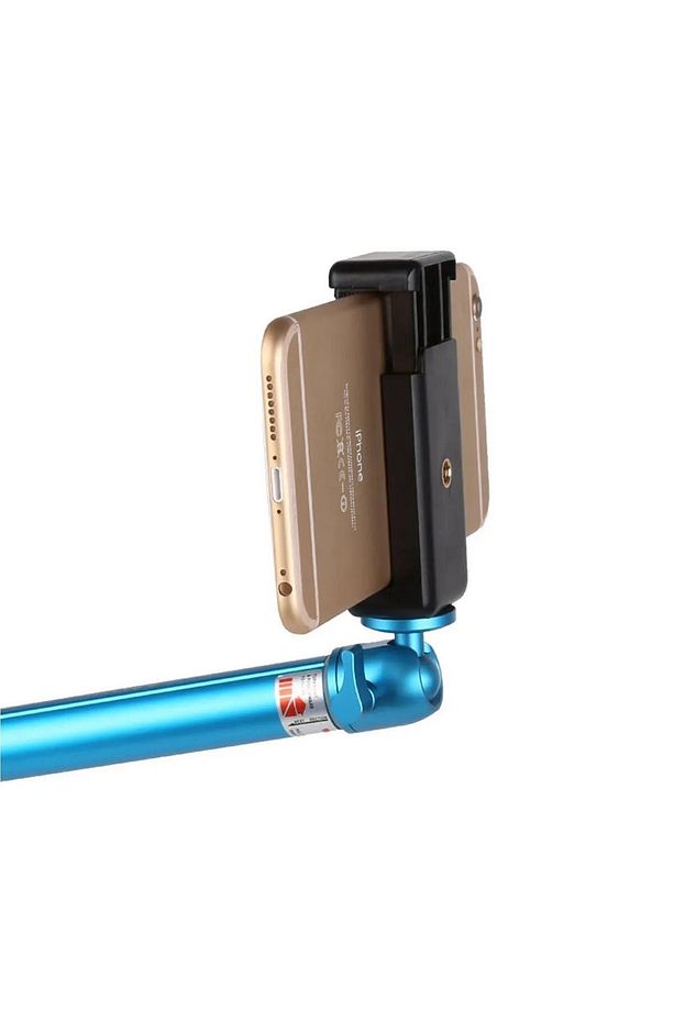 Tripod Monopod Selfie Çubuğu ve Göğüs Askısı İçin Telefon Tutucu Aparat + Kısa Bağlantı - 6