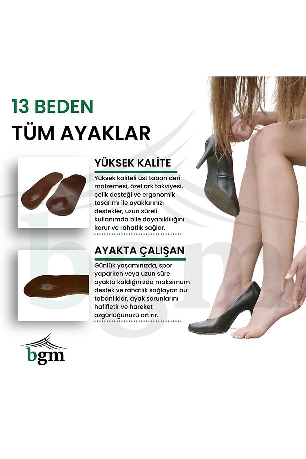 Ark Takviyeli Çelik Taban Düz Taban İçe Basma Destekli Çelik Ayakkabı Tabanlığı - 7