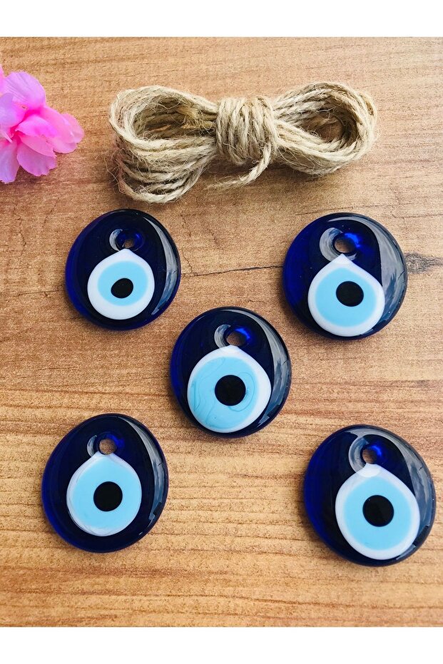 Glass Evil Eye Bead 5 Pieces 4cm Glass Evil Eye Bead Wall Ornament Garden Ornament Tree Ornament Evil Eye Evil Eye