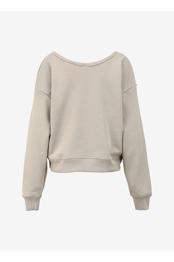 1382705-203 Pjt Rck HW Terry LS Q1 Kahve Kadın Bisiklet Yaka Oversize Baskılı Sweatshir - 2