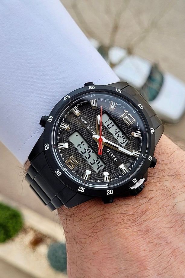 Siyah Renk Analog Ve Dijital Dual Time Erkek Kol Saati - 3