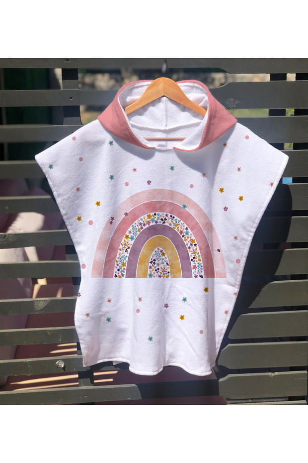 60x60 Cm Printed Children's Poncho Beach Towel/Bathrobe