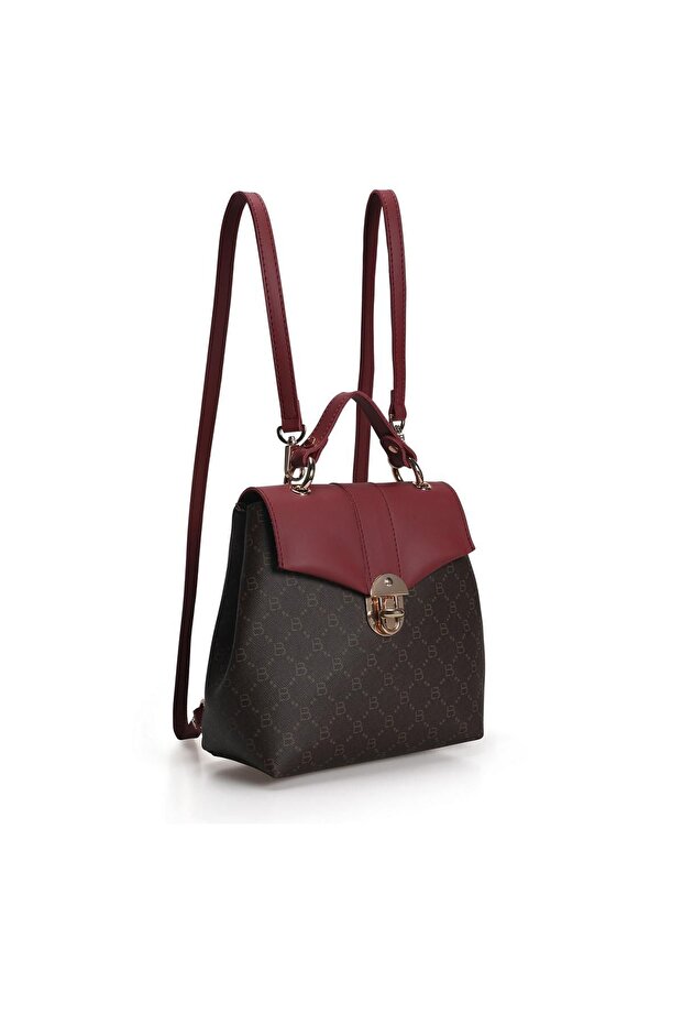 حقيبة ظهر نسائية منقوشة - 4