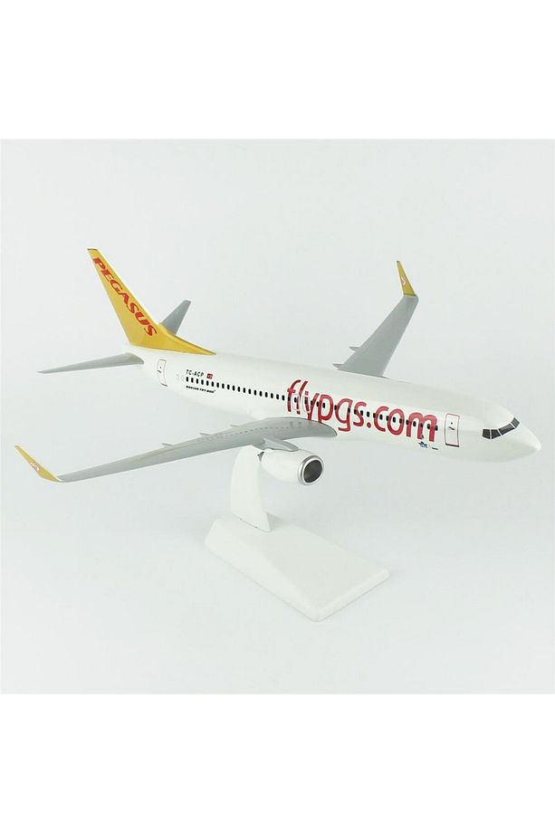 THY032 1/100 Ölçek, Pegasus A320 Yolcu Uçağı, Sergilemeye Hazır Plastik Standlı Model - 1